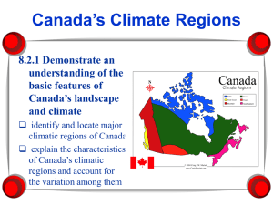 Canada's Climate Regions: Geography Presentation