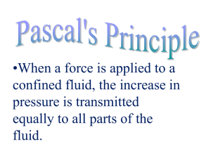 Bernoulli`s Principle:
