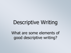 Descriptive Writing: Elements & Techniques
