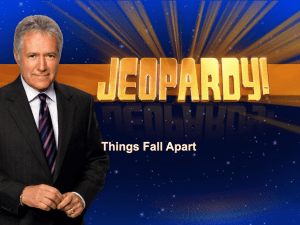 POWERPOINT JEOPARDY - English II with Mr. Davis