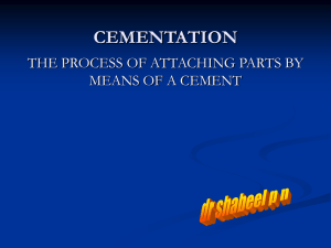 CEMENTATION of fpd