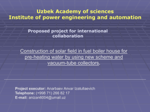 Presentationof the project