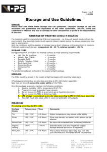 PCB Storage & Use Guidelines - Vermeulen Printservice