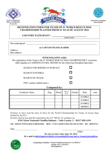 registration form nations to world rescue dog championship