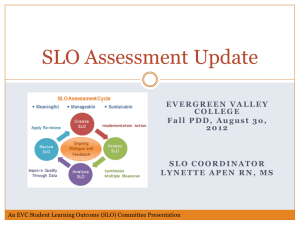 SLO Assessment Update PDD 8-30-12