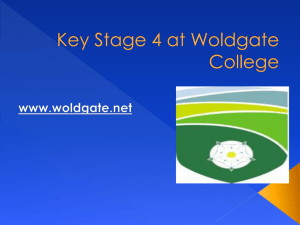 Key Stage 4 at Woldgate College