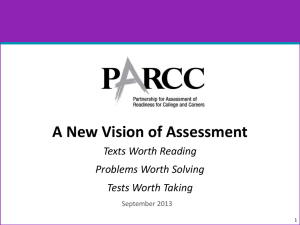 A New Vision of Assessment PPT