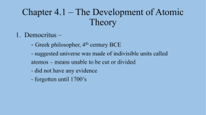 Atomic Theory Development: Democritus to Rutherford