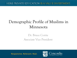 Demographic Profile of Muslims in Minnesota