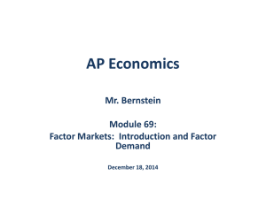 Factor Markets
