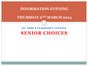 Presentation for Senior Choices
