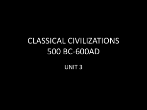 CLASSICAL CIVILIZATIONS 500 BC