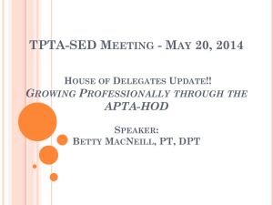 HOD Proposed Motions - Texas Physical Therapy Association