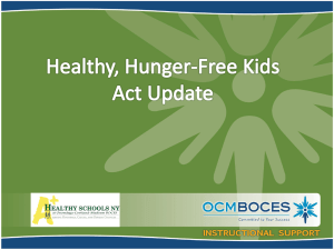 Healthy, Hunger-Free Kids Act Information - Jamesville