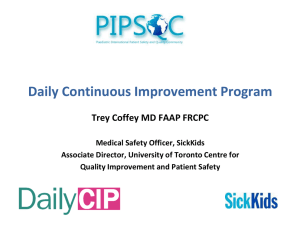 Daily Continuous Improvement Program: Lean in Healthcare