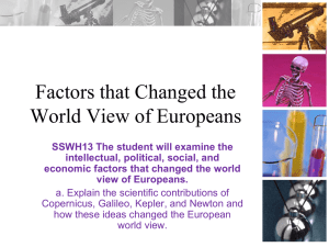 Factors that Changed the World View of Europeans