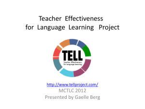 TELL presentation for MCTLC