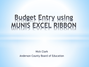 Budget Entry