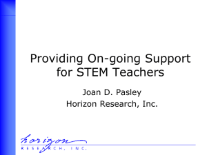 STEM Teacher Support: Effective Professional Development