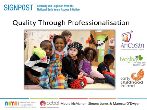 Quality Through Professionalisation - The Shanty