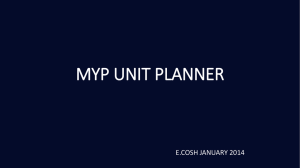 MYP PLANNER PRESENTATION