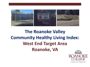 The Roanoke Valley Community Healthy Living Index: West End