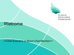 Safer Systems Saving Lives - Clinical Excellence Commission