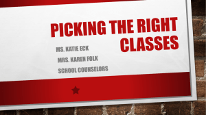 Picking the right classes