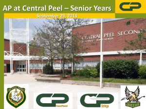 AP Program at Central Peel: Senior Years Course Options