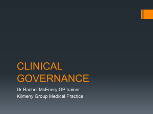 Clinical Governance in General Practice: Presentation
