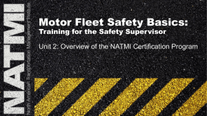 NATMI Safety Supervisor Certification Overview