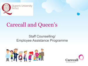 Carecall & Queen's Staff Counselling Programme