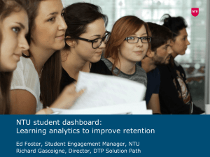 7.1 Foster and Gascoigne - NTU tutor dashboard: learning analytics