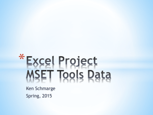 Schmarge Excel Project Presentation