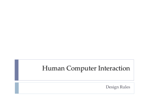 HCI Design Rules: Usability, Standards, and Guidelines