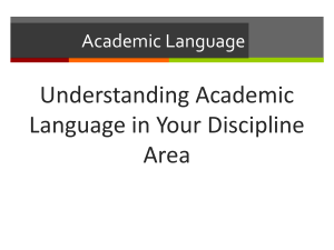 Academic Language