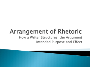 Arrangement of Rhetoric - Alvin Independent School District