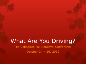 What Are You Driving? (PowerPoint)