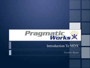 Introduction To MDX