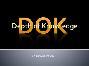 DOK PowerPoint Grades 7-8