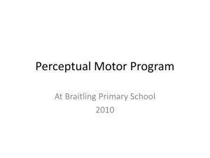Perceptual Motor Program - Braitling Primary School