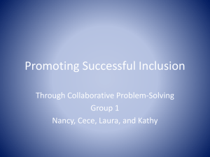 Promoting Successful Inclusion