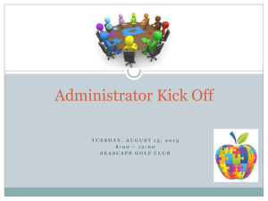 Math Instruction Kick Off: Assessments & Problem Solving