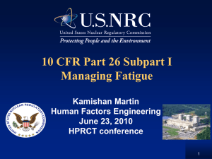 Martin - fatigue Rule