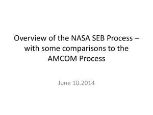 NASA SEB Process Overview: Procurement & Evaluation