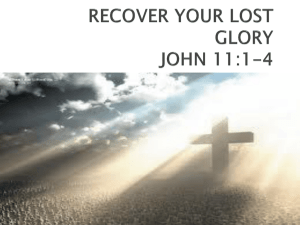 RECOVER YOUR LOST GLORY