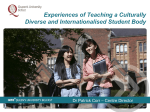 Dr Pat Corr, 2011 - Queen`s University Belfast