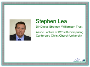 View the slides - e-Learning Foundation