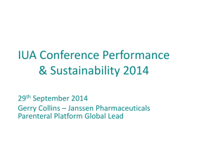 Presentation of Gerry Collins – Industry Perspective