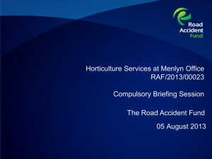 presentation : briefing session: horticulture services